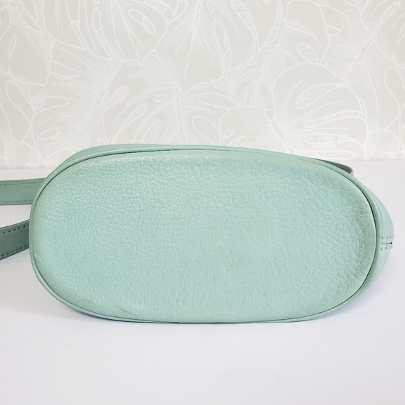 Vintage Coach Sea Foam Blue Pebble Leather Sonoma Bucket Bag #4907 - Picture 9 of 11